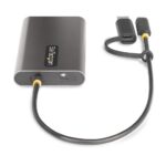 StarTech.com USB-C to Dual HDMI Adapter 100W PD 4K 60Hz 30cm Cable - Grey