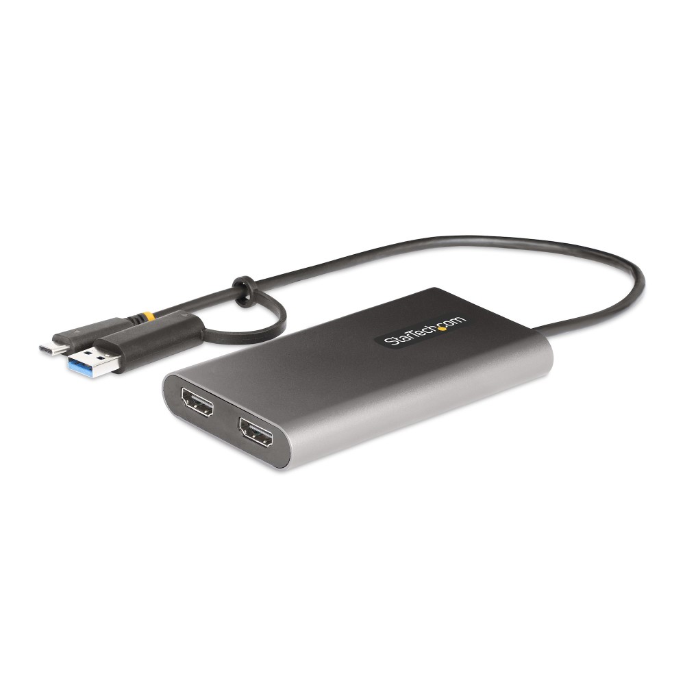 StarTech.com USB-C to Dual HDMI Adapter 100W PD 4K 60Hz 30cm Cable - Grey StarTech.com USB-C to Dual HDMI Adapter 100W PD 4K 60Hz 30cm Cable - Grey