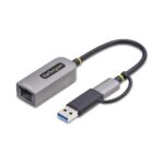 StarTech.com USB-C to Ethernet Adapter, 2.5 Gigabit, USB 3.2 Gen 1, NBase-T, Grey