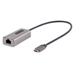 StarTech.com USB-C to Gigabit Ethernet Adapter 0.3m Black/Grey