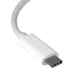 StarTech.com USB-C to Gigabit Ethernet Adapter, White, Thunderbolt 3, RJ45 LAN, Windows/Mac/Linux