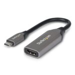 StarTech.com USB-C to HDMI Adapter, 20cm, 8K 60Hz / 4K 120Hz, HDMI 2.1, HDR10+, Grey