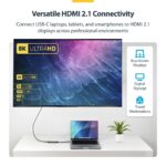 StarTech.com USB-C to HDMI Adapter, 20cm, 8K 60Hz / 4K 120Hz, HDMI 2.1, HDR10+, Grey