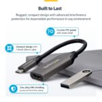 StarTech.com USB-C to HDMI Adapter, 20cm, 8K 60Hz / 4K 120Hz, HDMI 2.1, HDR10+, Grey