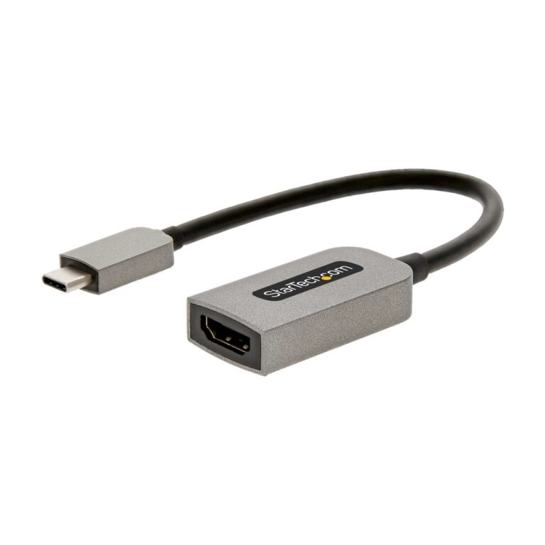 StarTech.com USB-C to HDMI Adapter, 4K 60Hz, HDR10, USB-C Male to HDMI 2.0b, 0.13m, Grey