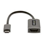 StarTech.com USB-C to HDMI Adapter, 4K 60Hz, HDR10, USB-C Male to HDMI 2.0b, 0.13m, Grey