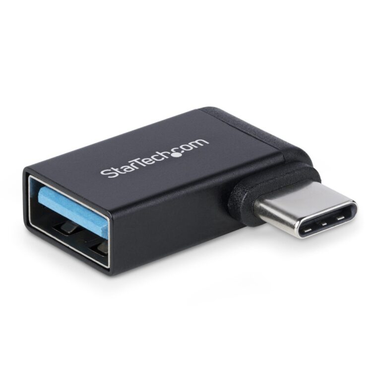StarTech.com USB-C to USB-A Adapter, Right-Angled, 5Gbps, Aluminium, Black