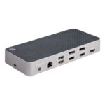 StarTech.com USB-C Triple 4K 60Hz Monitor Docking Station, 100W PD, Grey