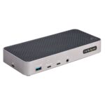 StarTech.com USB-C Triple 4K 60Hz Monitor Docking Station, 100W PD, Grey