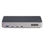 StarTech.com USB-C Triple 4K 60Hz Monitor Docking Station, 100W PD, Grey
