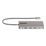 StarTech.com USB-C Triple Multiport Adapter, Dual 4K 60Hz + 4K 30Hz HDMI & DisplayPort, 100W PD Pass-Through, GbE, SD/MicroSD Card Reader, Grey