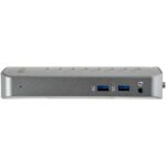 StarTech.com USB-C USB-A Hybrid Universal Docking Station - Dual 4K 60Hz HDMI/DisplayPort - 6x USB-A - GbE - Black/Grey