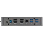 StarTech.com USB-C USB-A Hybrid Universal Docking Station - Dual 4K 60Hz HDMI/DisplayPort - 6x USB-A - GbE - Black/Grey