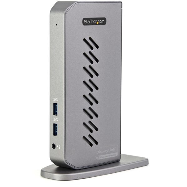 StarTech.com USB-C USB-A Hybrid Universal Docking Station - Dual 4K 60Hz HDMI/DisplayPort - 6x USB-A - GbE - Black/Grey