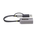 StarTech.com USB-C/USB-A to Gigabit Ethernet Adapter, 15cm Cable, Grey