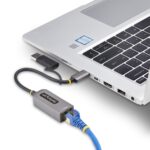 StarTech.com USB-C/USB-A to Gigabit Ethernet Adapter, 15cm Cable, Grey