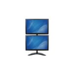 StarTech.com Vertical Dual Monitor Stand for up to two 27" Displays - Black