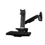 StarTech.com Wall Mount Workstation for 24" Monitor, Keyboard Tray, 8kg Capacity, Black