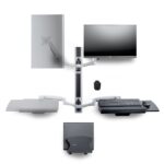 StarTech.com Wall Mount Workstation for 27-32" Monitor (10kg), Fully Articulating VESA Mount, Black