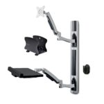 StarTech.com Wall Mount Workstation for 27-32" Monitor (10kg), Fully Articulating VESA Mount, Black