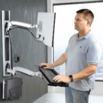 StarTech.com Wall Mount Workstation for 27-32" Monitor (10kg), Fully Articulating VESA Mount, Black