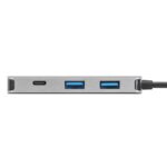 Targus ACH228 USB-C Multi-Port Hub 4-Port (2x USB-A + 2x USB-C) 100W PD Pass-Thru 5Gbps Silver