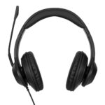 Targus AEH102GL Wired Headset with Boom Microphone, USB Type-A, Passive Noise Cancelling, Black
