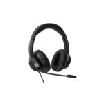 Targus AEH102GL Wired Headset with Boom Microphone, USB Type-A, Passive Noise Cancelling, Black