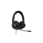 Targus AEH102GL Wired Headset with Boom Microphone, USB Type-A, Passive Noise Cancelling, Black