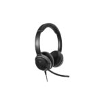 Targus AEH104GL Wireless & Wired Headset with Boom Mic, USB-C, Bluetooth 5.0, 3.5mm, Black