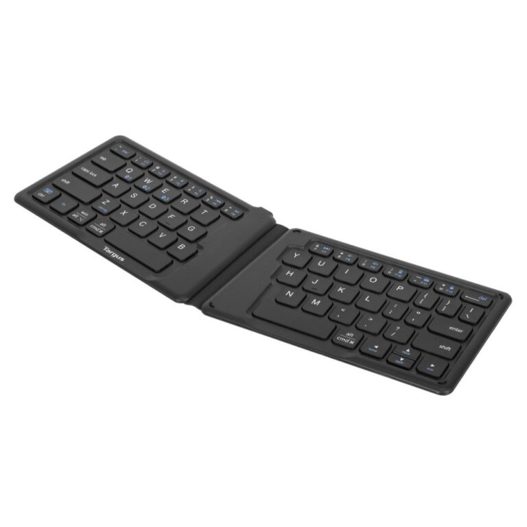 Targus AKF003UK Mini Universal Bluetooth 5.1 QWERTY UK English Ergonomic Keyboard Black
