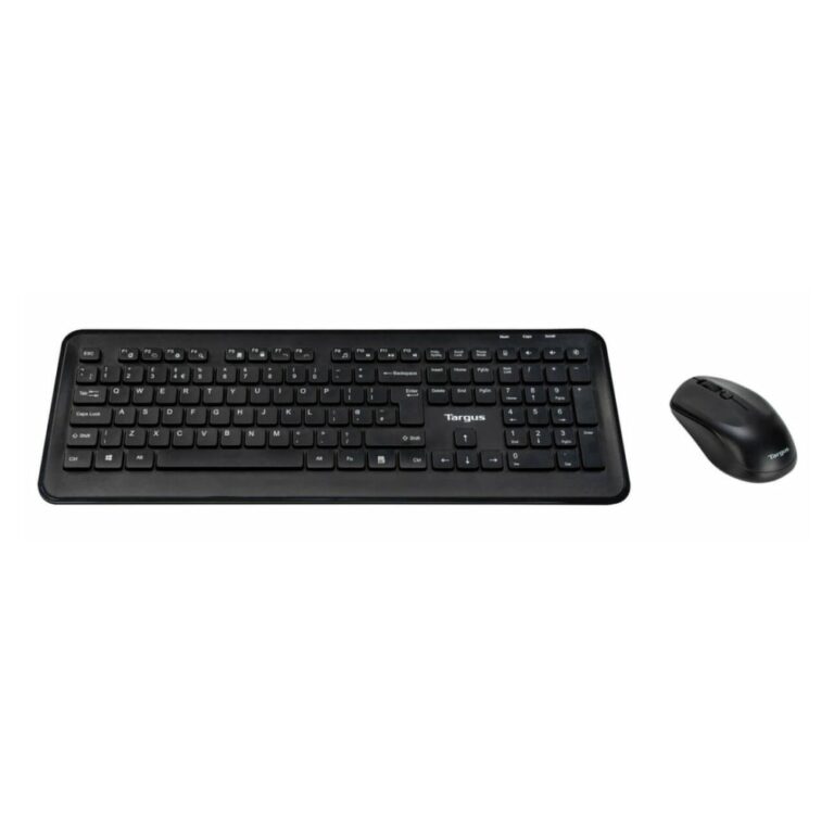 Targus AKM610UK Wireless Full-size QWERTY Keyboard and Mouse Combo, 1600 DPI, Black