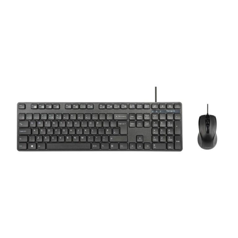 Targus AKM622UK Wired USB Keyboard & Mouse Set, QWERTY UK English, Black