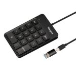 Targus AKP13GL Universal Wired USB Numeric Keypad Black, 18 Keys, 1.5m Cable, Plug & Play, GRS Certified