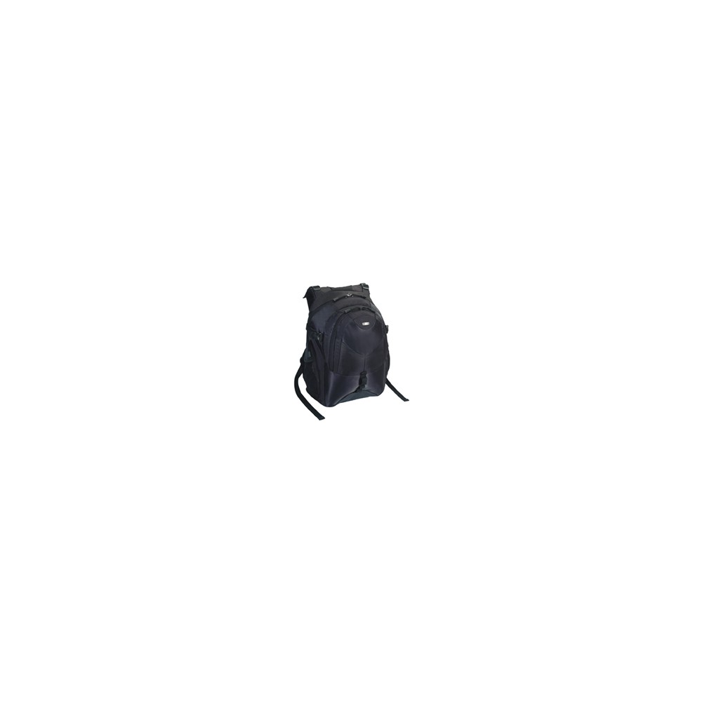 Targus Campus Notebook Backpack for 15-16" Laptops - Black Nylon with Padded Compartment Targus Campus Notebook Backpack for 15-16" Laptops - Black Nylon with Padded Compartment
