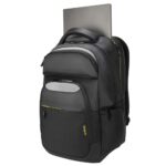 Targus City Gear 3 Laptop Backpack for 12-14" Devices - Black Polyurethane