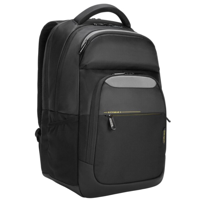 Targus City Gear 3 Laptop Backpack for 12-14" Devices - Black Polyurethane