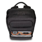 Targus CitySmart Urban Casual Backpack 22L for Laptops 12.5" - 15.6" - Black/Grey Faux Leather