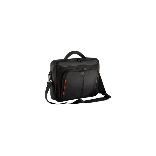 Targus Classic+ Briefcase for 13" to 14.3" Laptops - Black/Red, Dust/Scratch/Shock Resistant
