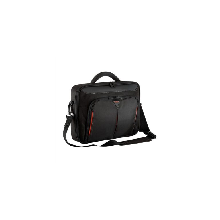 Targus Classic+ Briefcase for 13" to 14.3" Laptops - Black/Red, Dust/Scratch/Shock Resistant