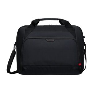 Targus Classic EcoSmart Briefcase 17-18" Laptop Bag Black/Red, Water-Resistant, Recycled Materials
