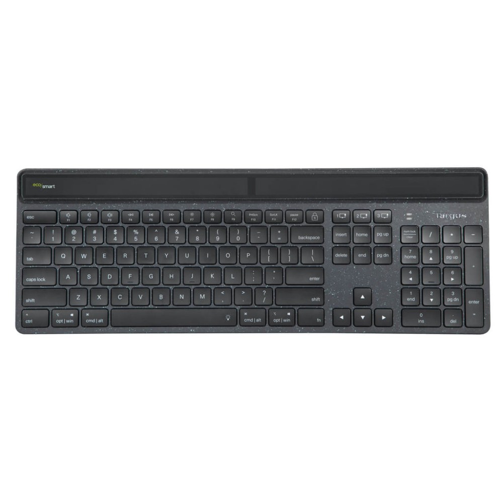 Targus EcoSmart AKB868UK Universal Wireless Bluetooth 5.2 QWERTY UK English Keyboard Black