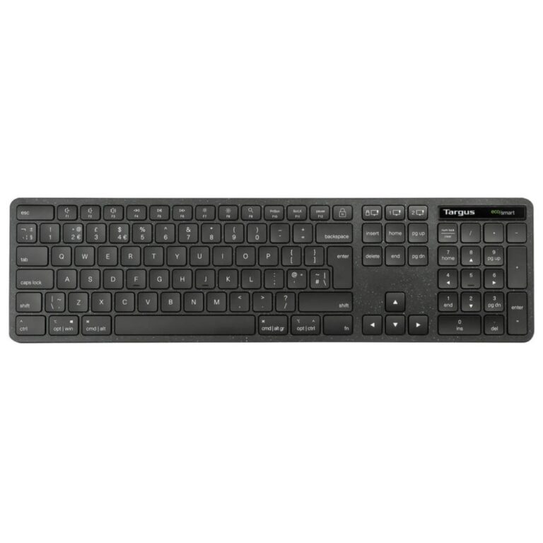 Targus EcoSmart AKB873UK Wireless Bluetooth QWERTY UK English Keyboard Full-Size Black