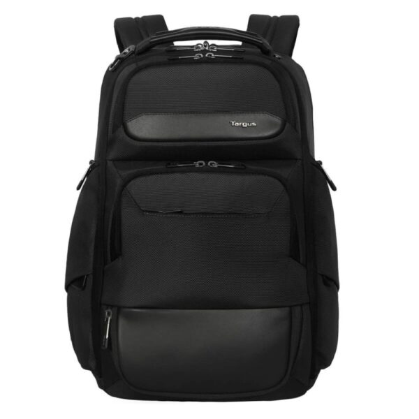 Targus HeritageLuxe Travel Backpack for 15-16" Laptops, RFID Protection, Black Polyester