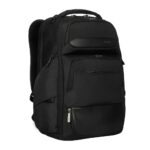 Targus HeritageLuxe Travel Backpack for 15-16" Laptops, RFID Protection, Black Polyester
