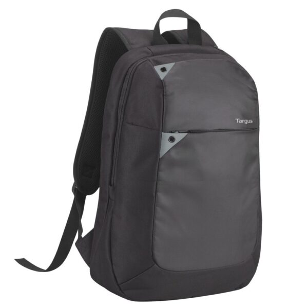 Targus Intellect Laptop Backpack for 15.6" Notebooks, 16L Volume, Black/Grey Polyester