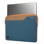 Targus Pulse II EcoSmart Sleeve Case, 15"-16" Laptop, Water Repellent, Neoprene, Blue, Orange