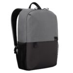 Targus Sagano EcoSmart Campus Backpack for 15.6" Laptops - Black/Grey, Unisex, Recycled PET