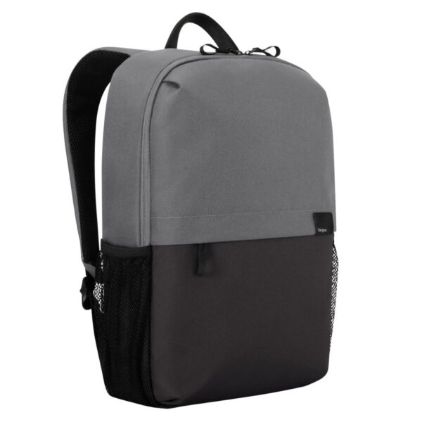 Targus Sagano EcoSmart Campus Backpack for 15.6" Laptops - Black/Grey, Unisex, Recycled PET