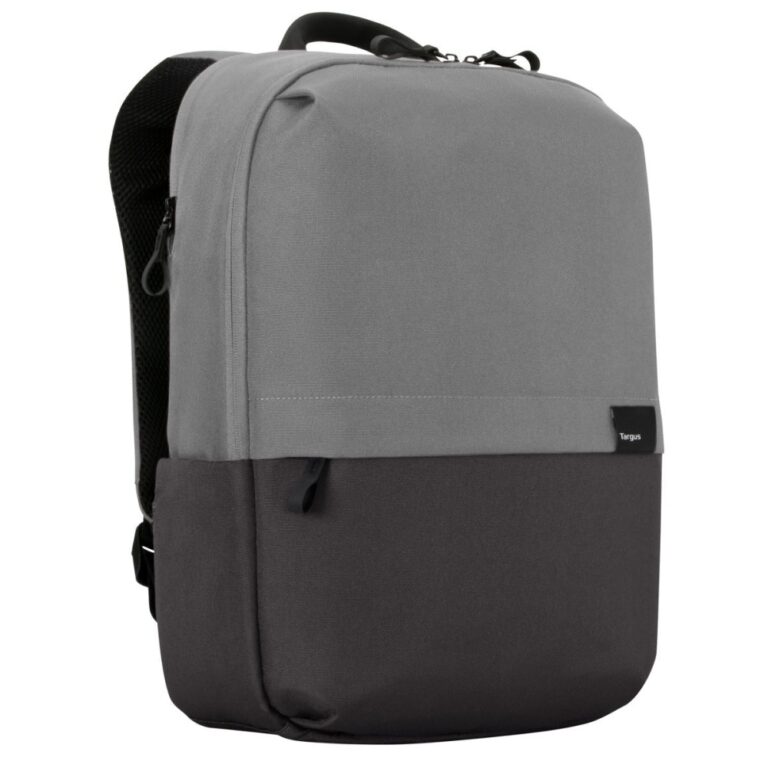 Targus Sagano EcoSmart Commuter Backpack for 15.6" Laptops, Black/Grey, PET Recycled Material